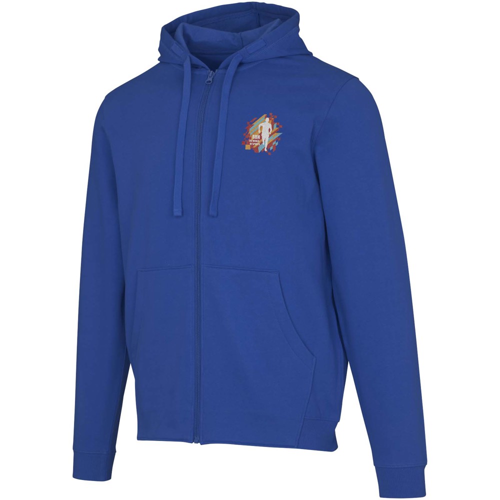 Jasper 280 g/m² unisex full-zip hoodie van OCS gerecycled organisch katoen