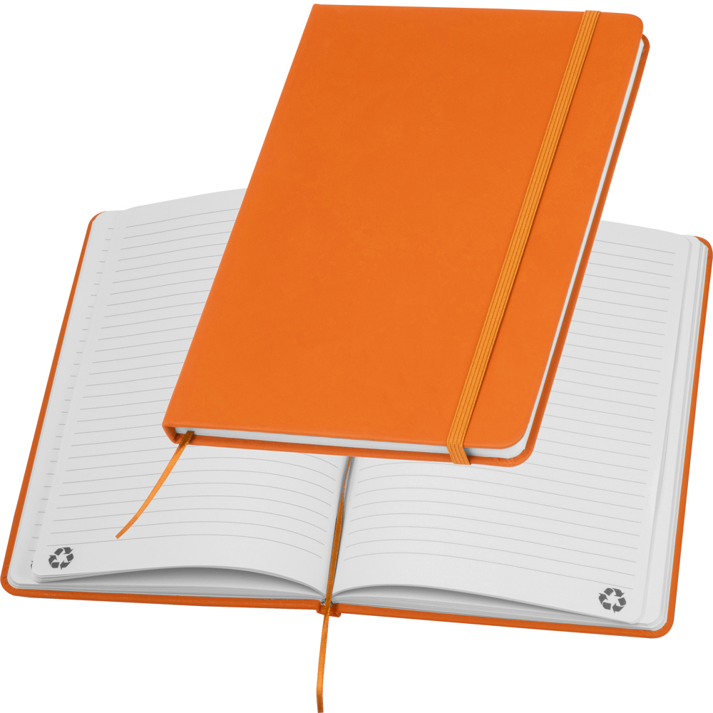 A5 notitieboekje van gerecycled papier - oranje