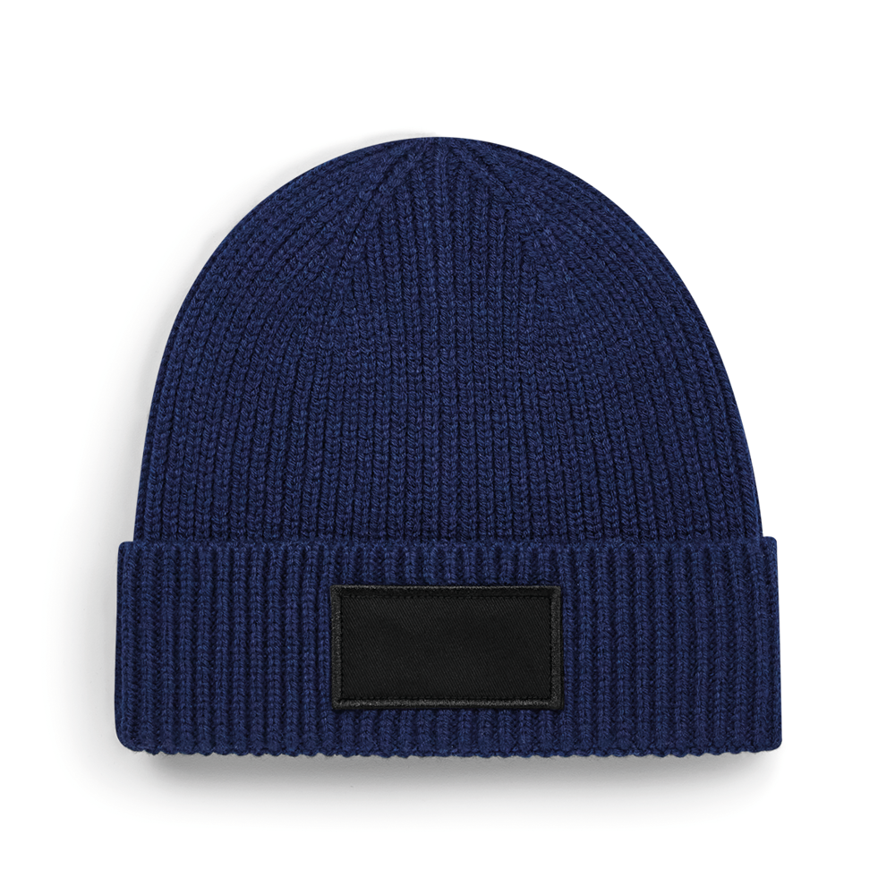 B442R - Trendy muts met patch - Oxford Navy / Black