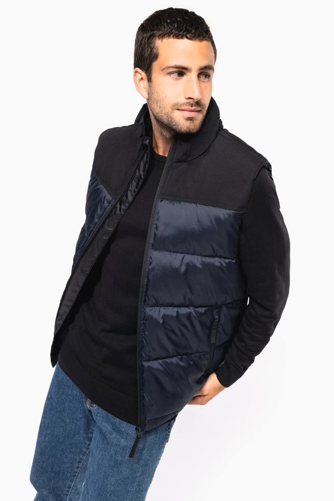 K6162 - Tweekleurige gewatteerde bodywarmer uniseks