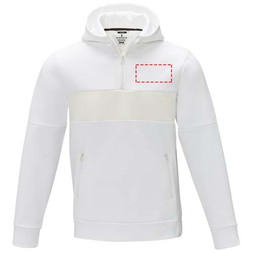 Sayan anorak heren sweater met halve rits en capuchon