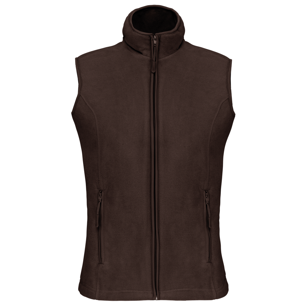 - Bodywarmer van microfleece dames - Chocolate