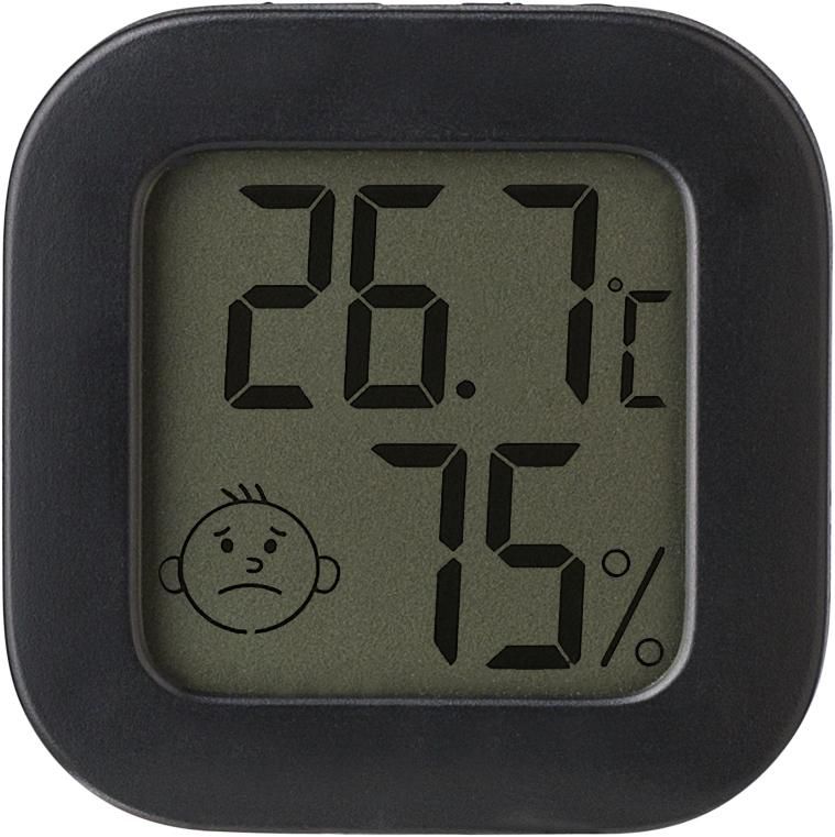 Hygrometer Kinsley | Kunststof | 4 cm - Zwart