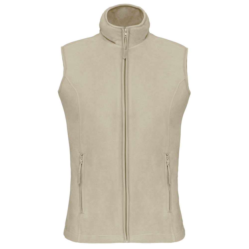 - Bodywarmer van microfleece dames - beige