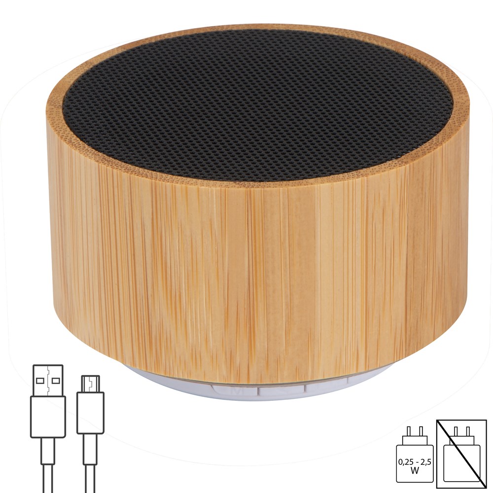 Bluetooth luidspreker met bamboe ommanteling