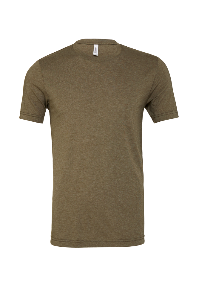 - Unisex Triblend T-shirt met korte mouwen - Olive Triblend