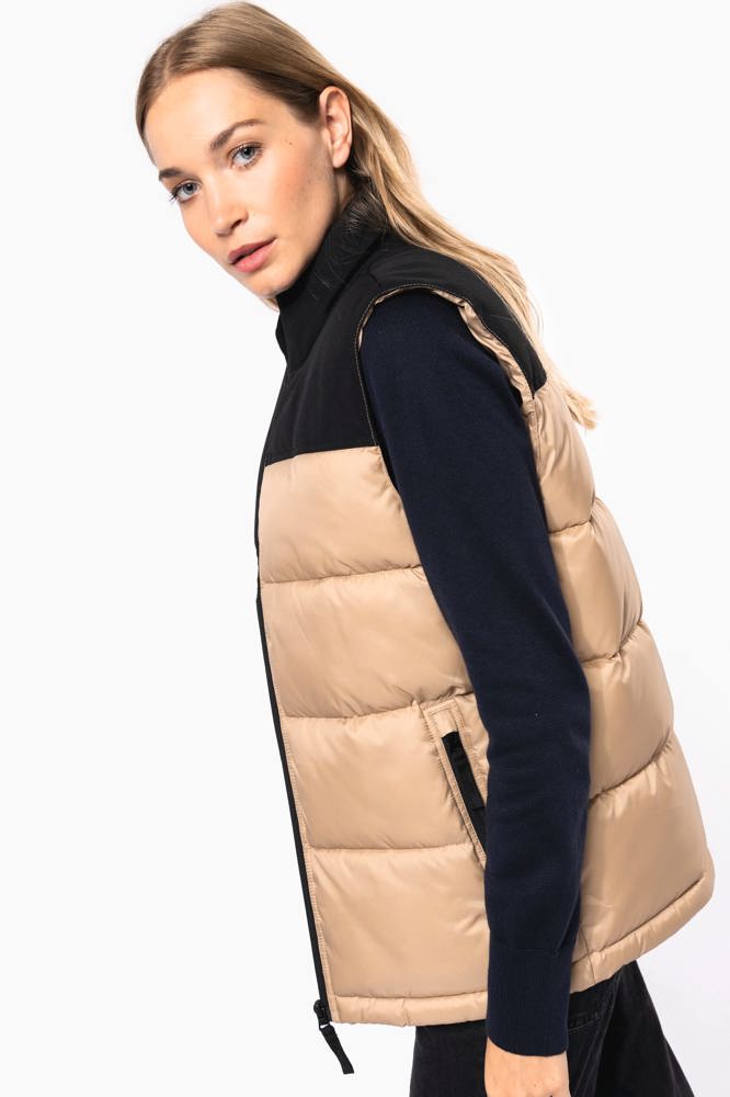 K6162 - Tweekleurige gewatteerde bodywarmer uniseks