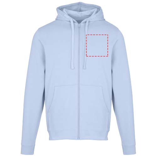 Jasper 280 g/m² unisex full-zip hoodie van OCS gerecycled organisch katoen