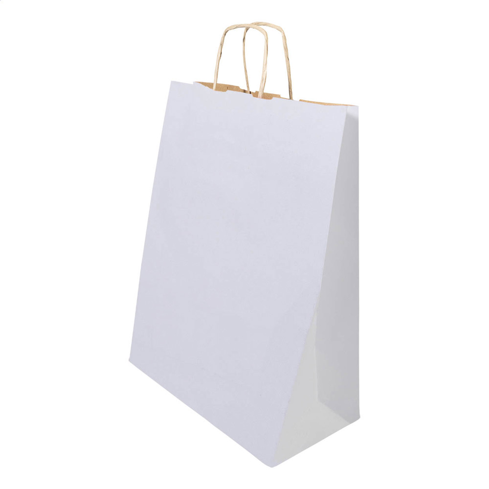 Papbag L - papieren geschenktas, groot - Wit