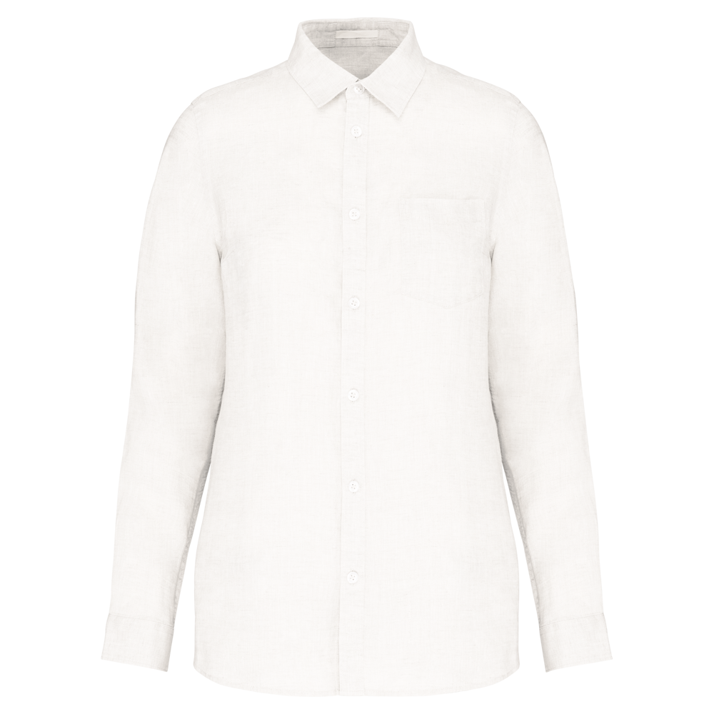 SP505 - Linnen damesblouse - White