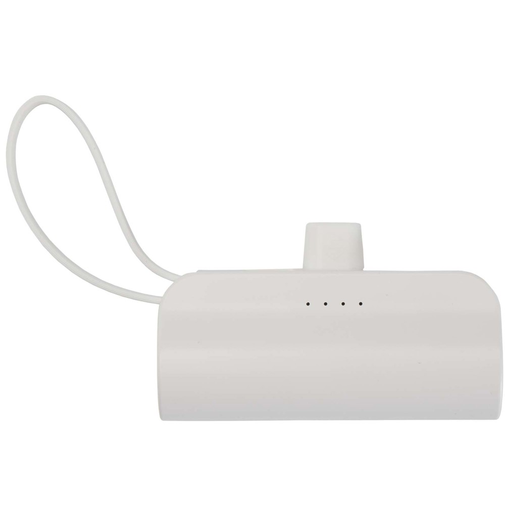 Alnair Type-C powerbank van 5000 mAh 10 W van gerecycled plastic met ingebouwde klapstandaard en 2 in 1 kabel