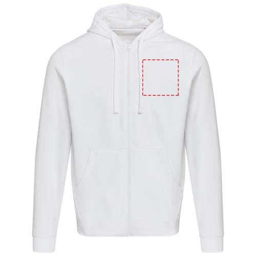 Jasper 280 g/m² unisex full-zip hoodie van OCS gerecycled organisch katoen