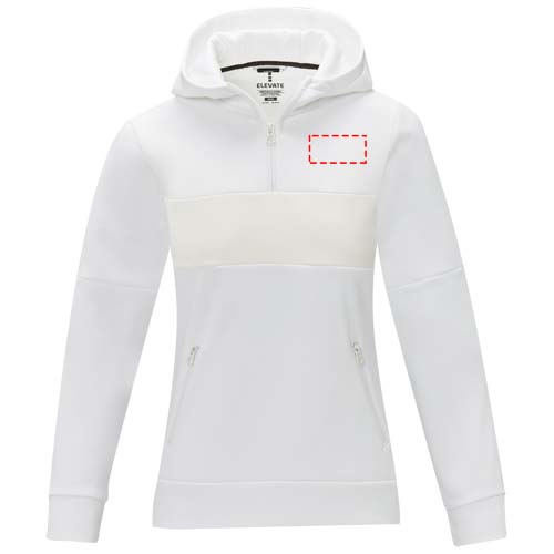 Sayan anorak dames sweater met halve rits en capuchon