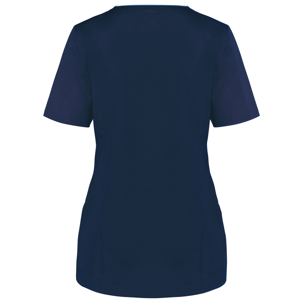 WK506C - Damesblouse in polykatoen met drukknopen