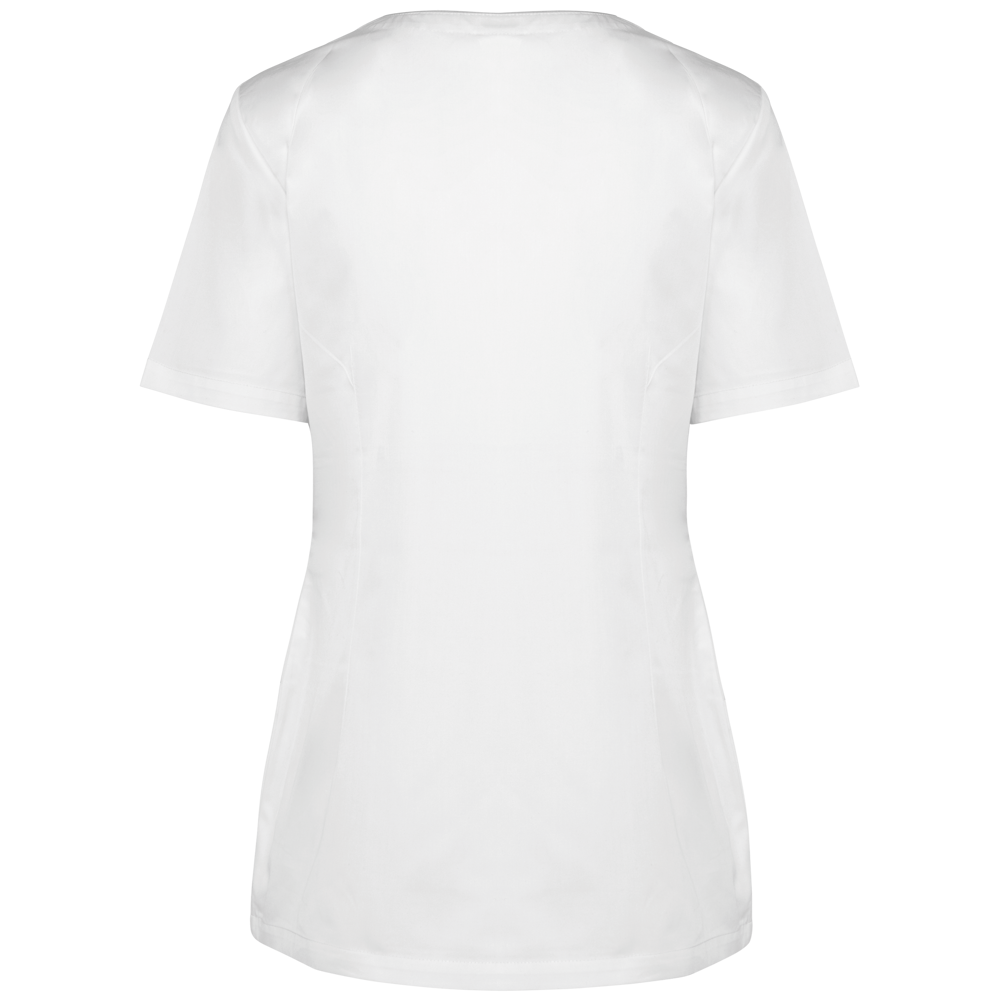 WK506 - Damesblouse in polykatoen met drukknopen