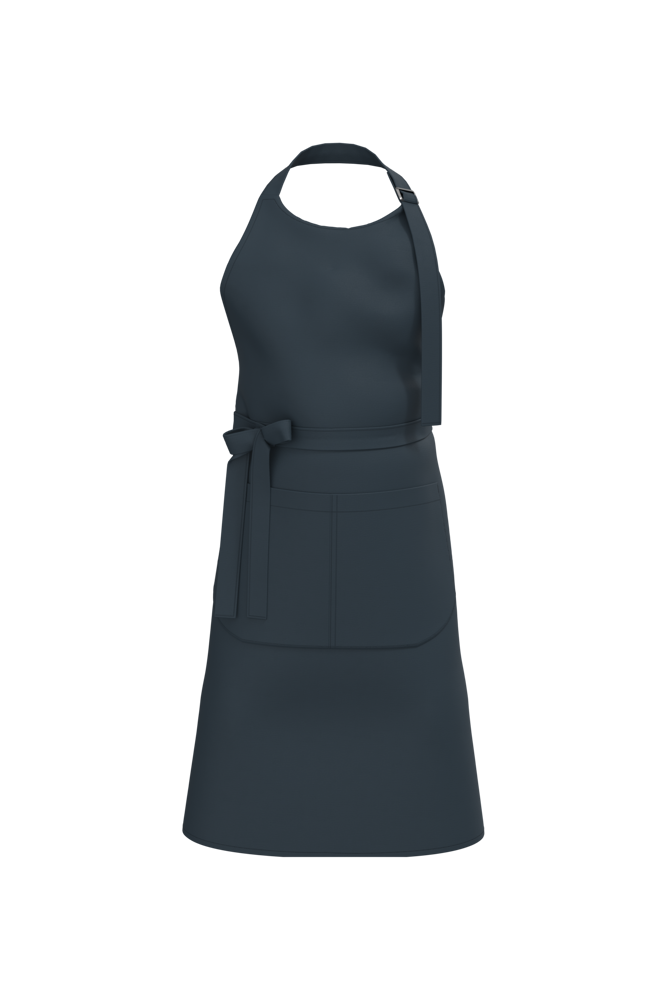 K8007 - Schort met zak van biologisch katoen - navy