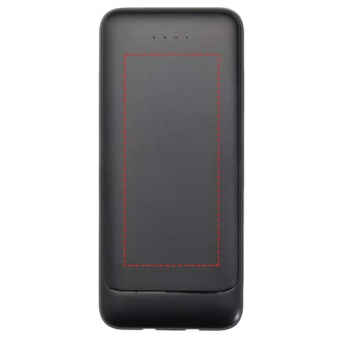 Adhil powerbank van 10.000 mAh 10 W van gerecycled plastic met 2 ingebouwde kabels
