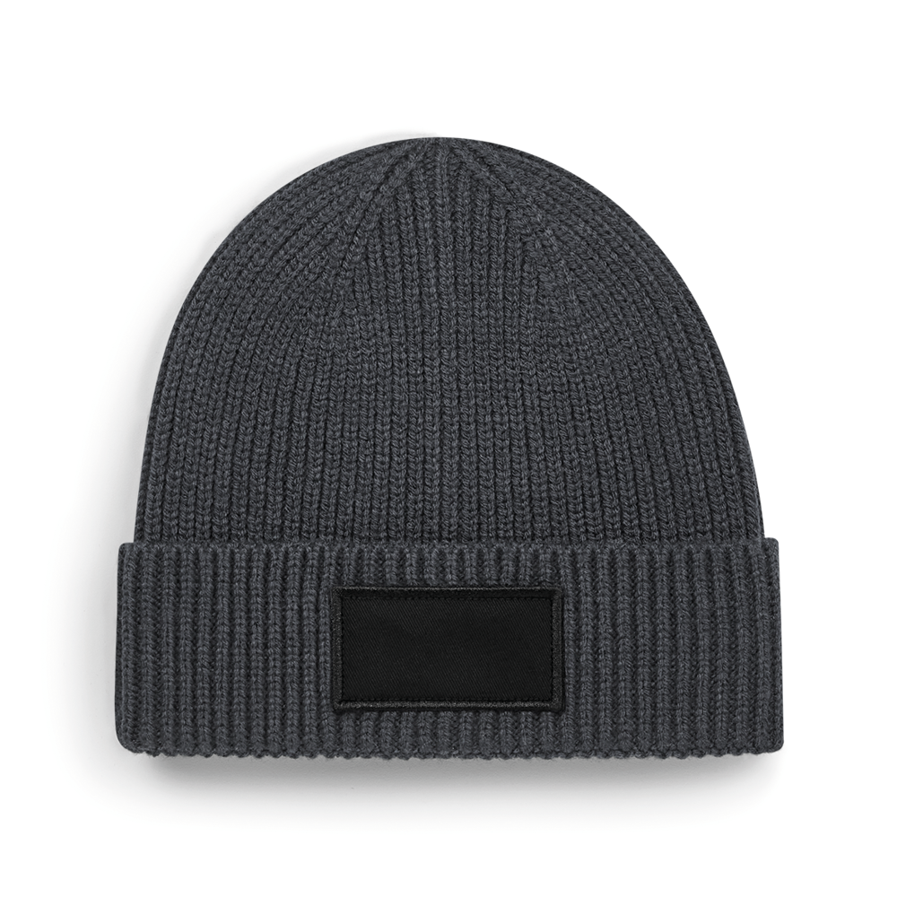 B442R - Trendy muts met patch - Graphite Grey / Black