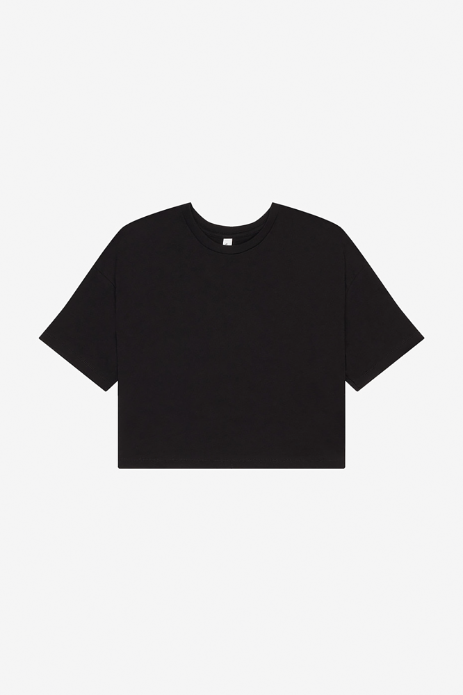 BE6482 - Cropped dames-T-shirt - Black