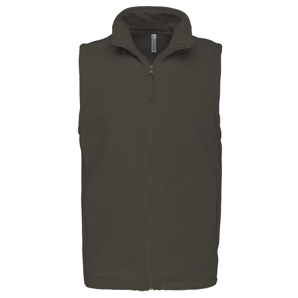 - Bodywarmer van microfleece heren - Green Olive