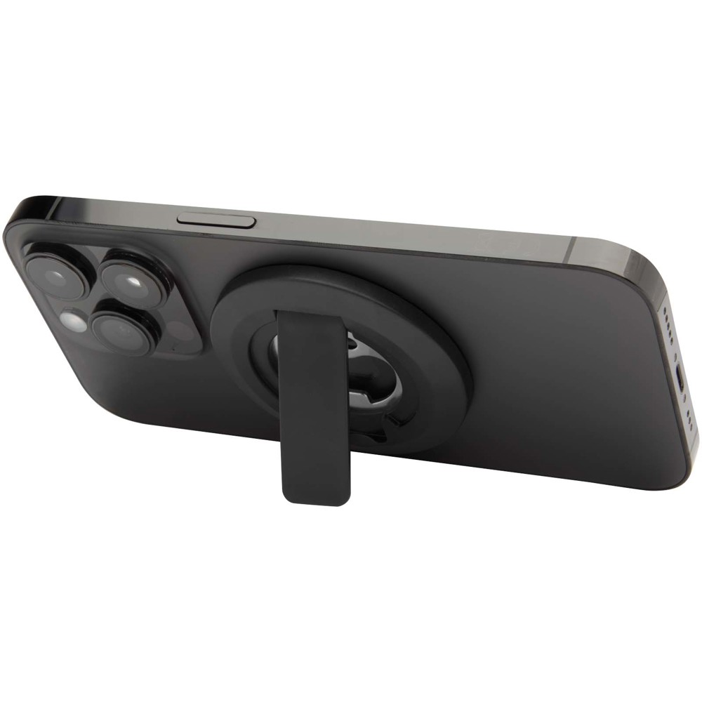 Ain magnetische telefoonstandaard van gerecycled plastic met flesopener