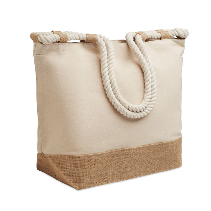 MAKENKE - Strandtas canvas/jute