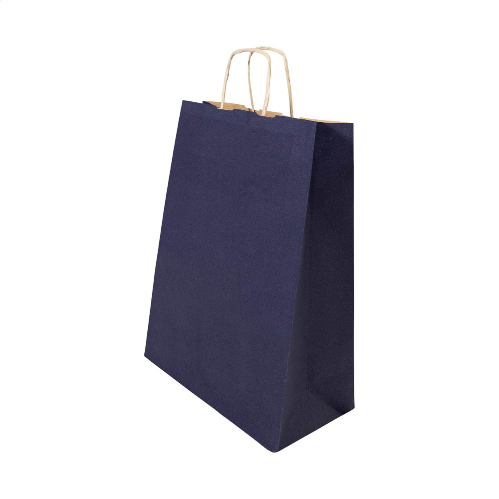 Papbag S - papieren geschenktas, klein - donker blauw