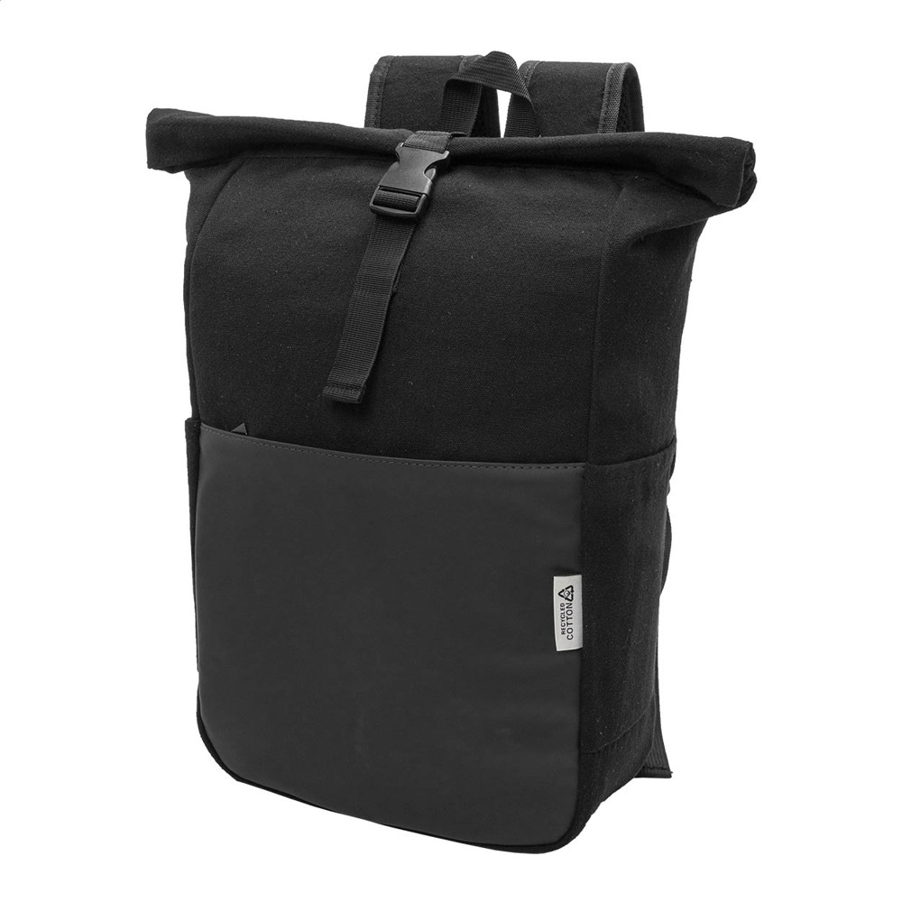 Blakkan Back - gerecyclede canvas rugzak - Zwart