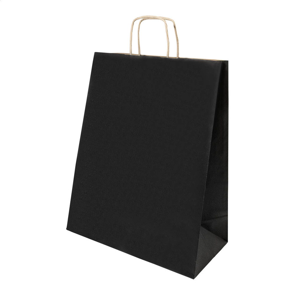 Papbag L - papieren geschenktas, groot - Zwart