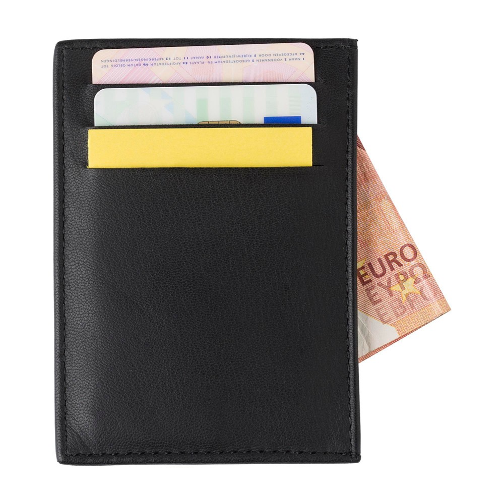 Kaartportemonnee Logan | Geitenleer | RFID - Zwart