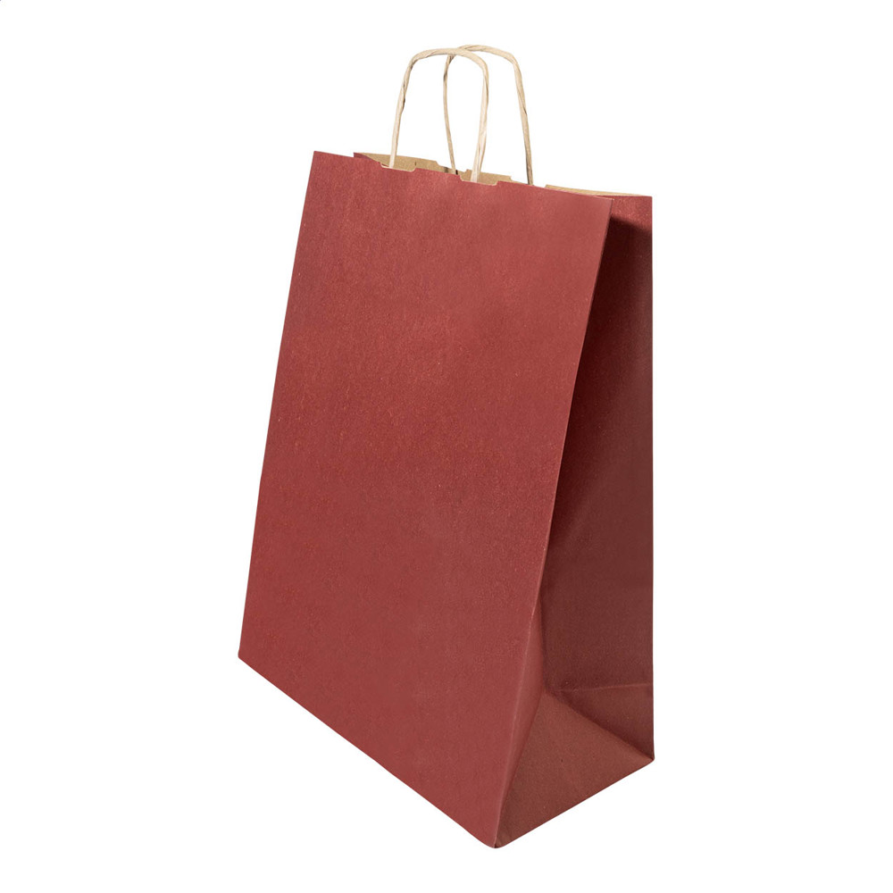 Papbag L - papieren geschenktas, groot - Bordeaux