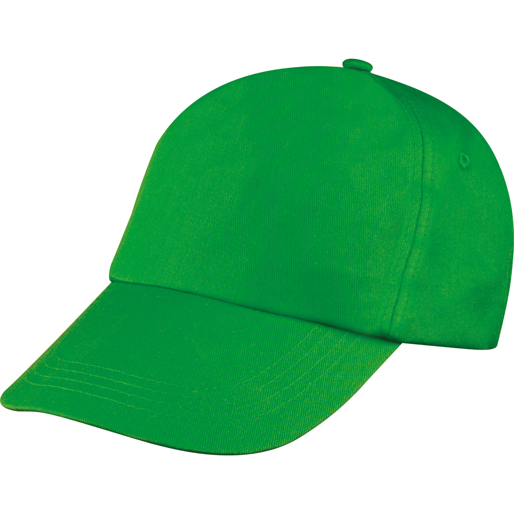 AZO-vrij katoenen baseball-cap, 5 panels - groen