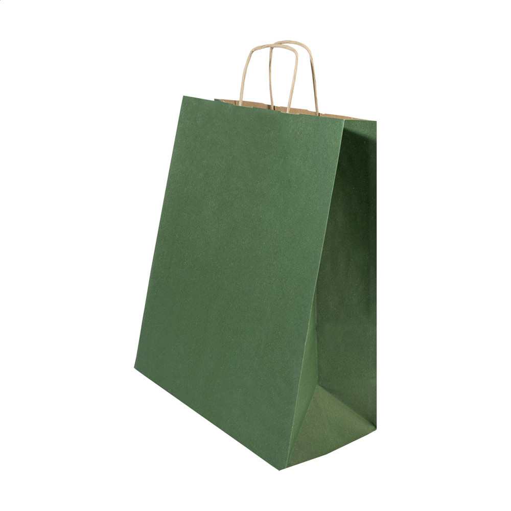 Papbag M - papieren geschenktas, medium - groen