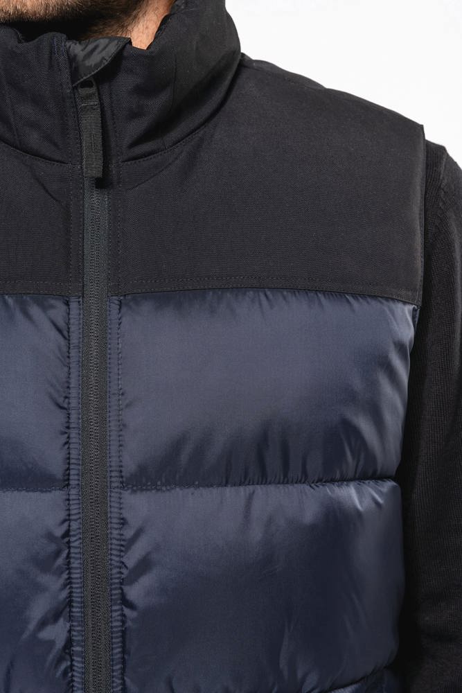 K6162 - Tweekleurige gewatteerde bodywarmer uniseks