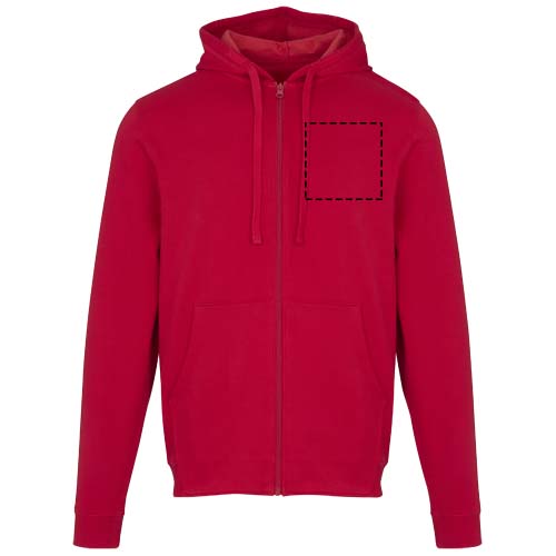Jasper 280 g/m² unisex full-zip hoodie van OCS gerecycled organisch katoen