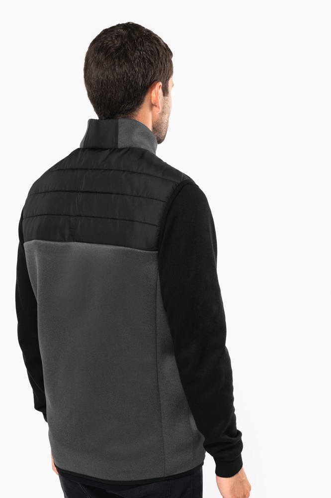K6170 - Herenbodywarmer in twee stoffen