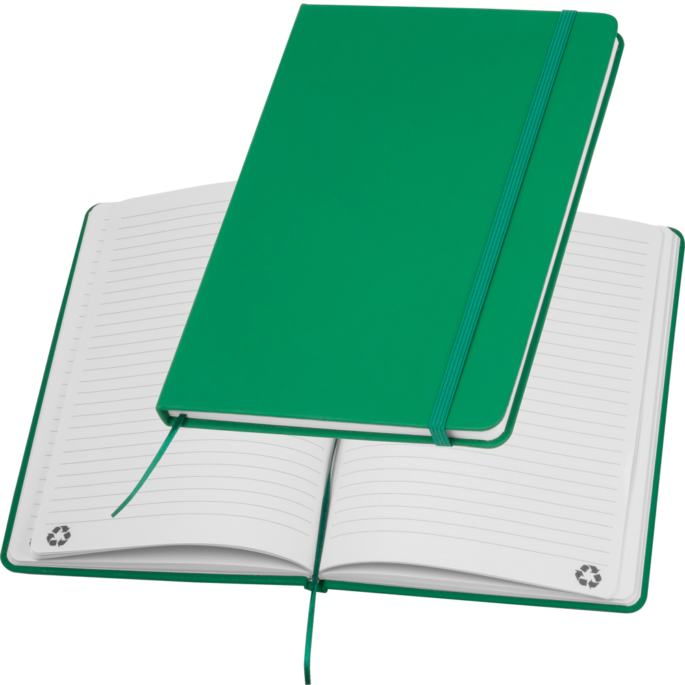 A5 notitieboekje van gerecycled papier - groen