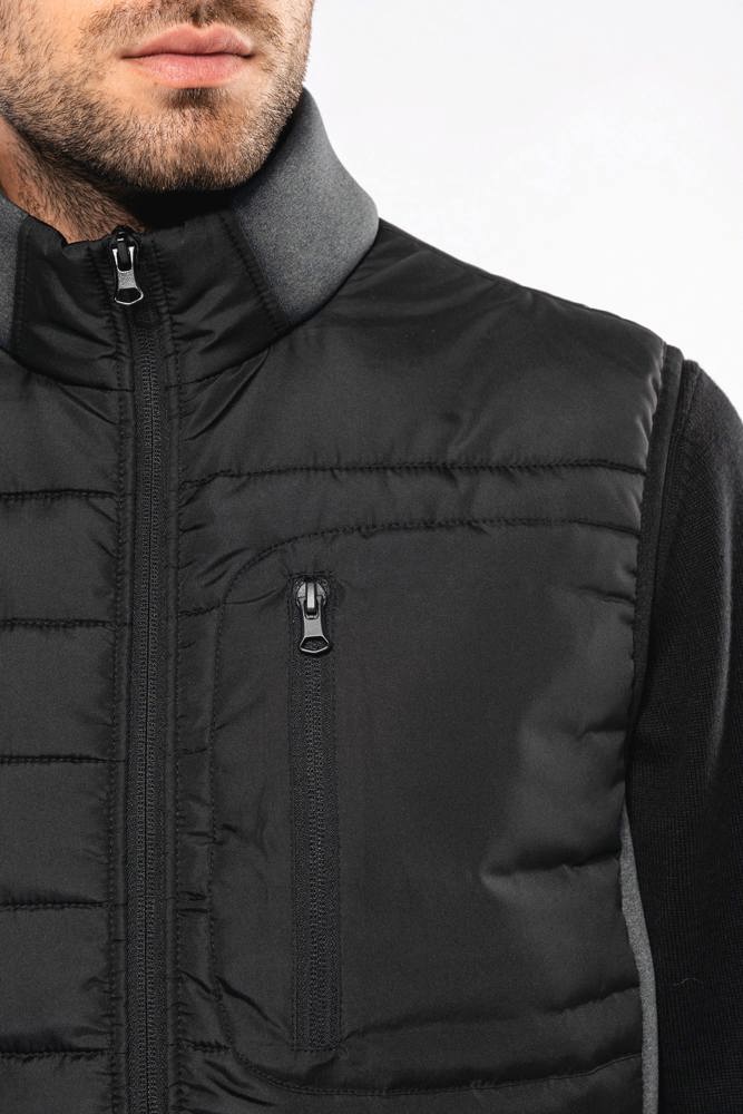 K6170 - Herenbodywarmer in twee stoffen