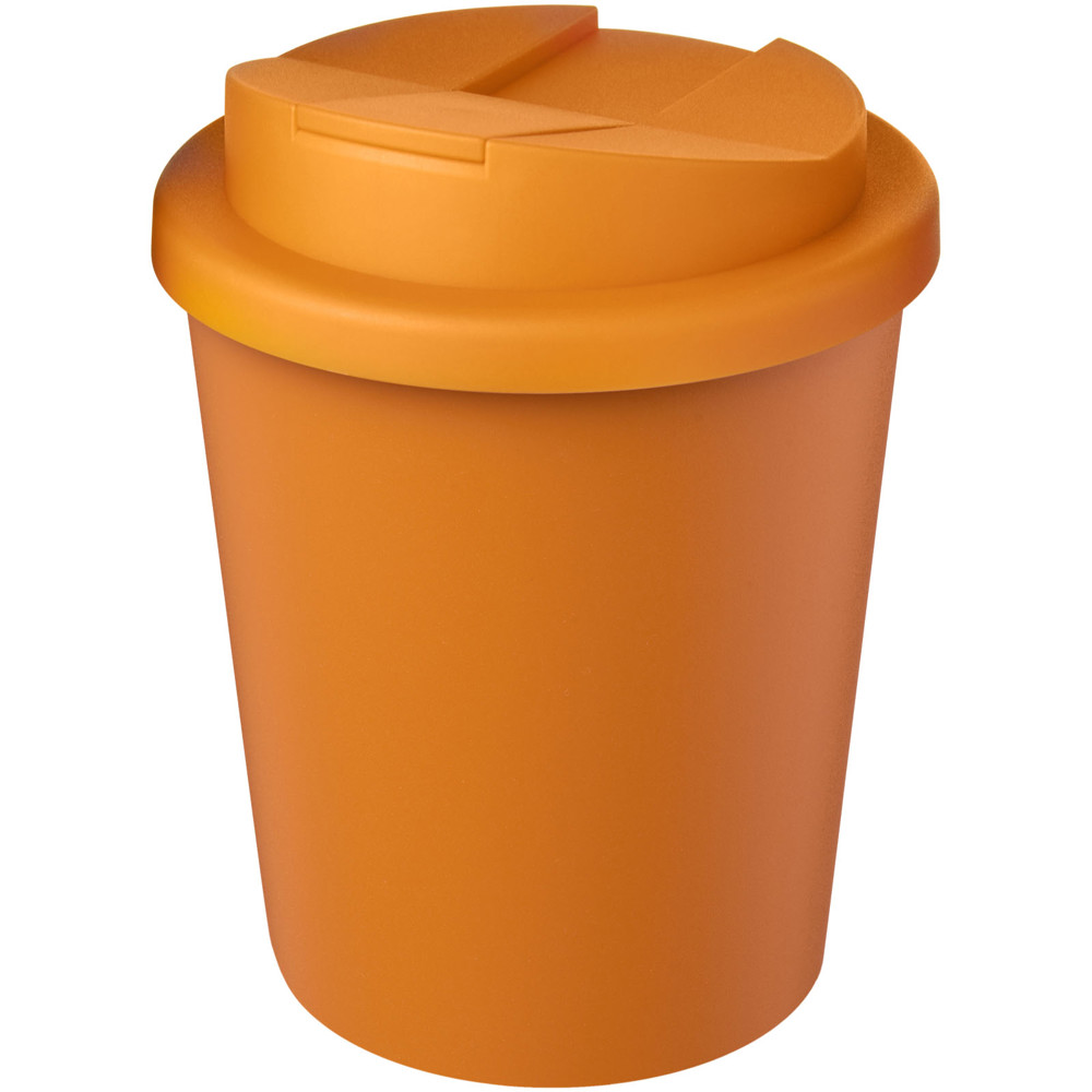 Americano® Espresso Eco 250 ml gerecyclede beker met knoeibestendig deksel - Oranje