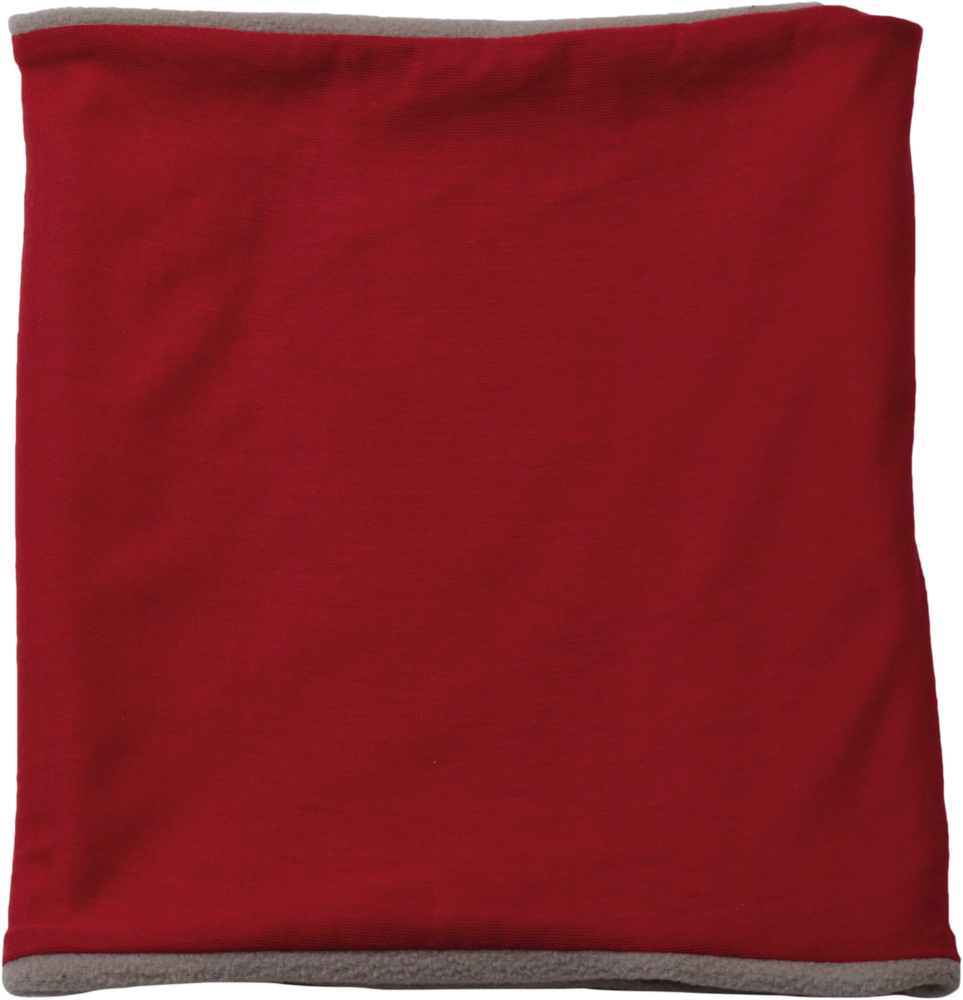 KP121 - Fleece gevoerde nekwarmer - Red / Light Grey