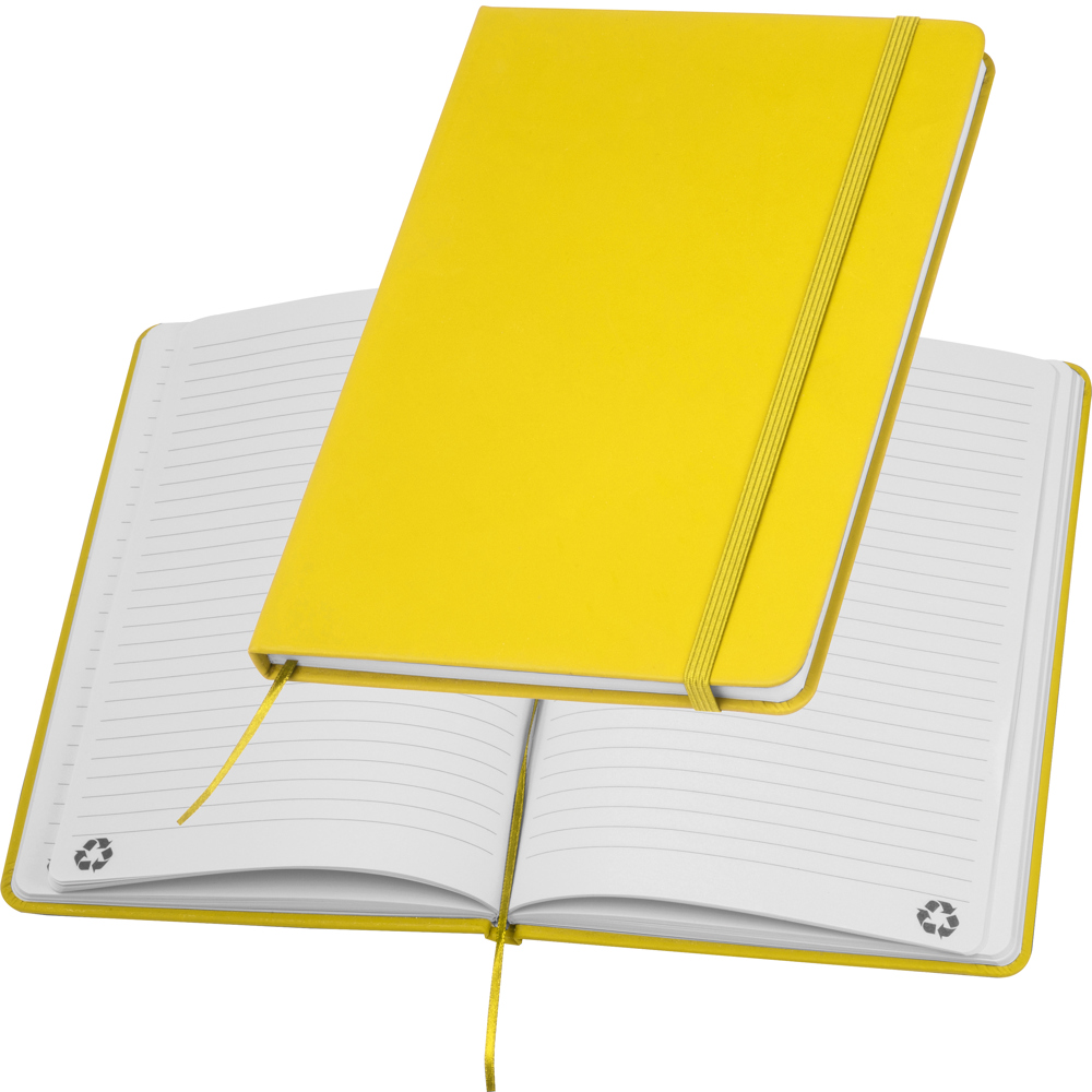 A5 notitieboekje van gerecycled papier - geel