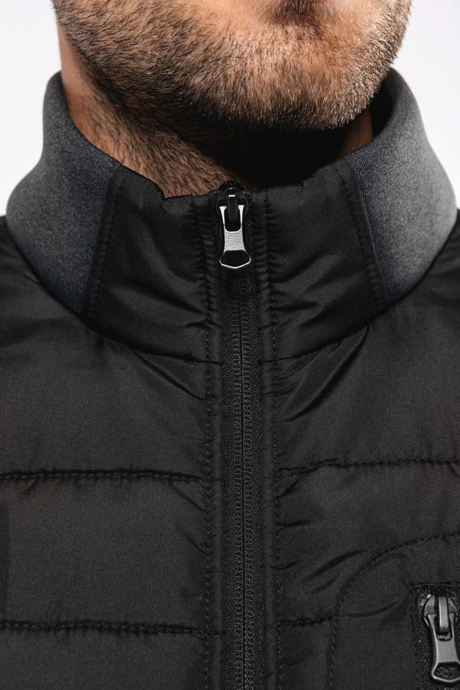 K6170 - Herenbodywarmer in twee stoffen