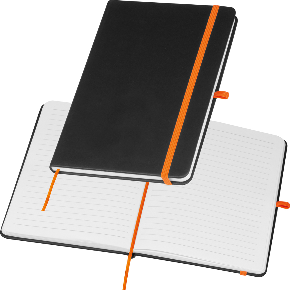 A5 Notitieboekje met gekleurde gravure - oranje