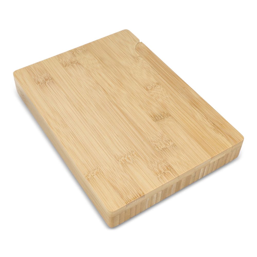 4 stuks bamboe kaas- en wijnset