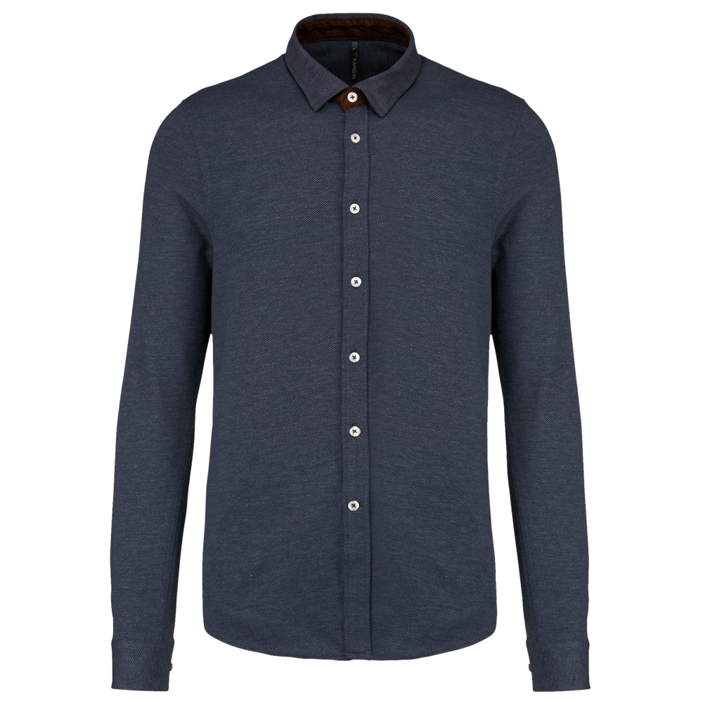 K507 - Jacquard overhemd lange mouwen