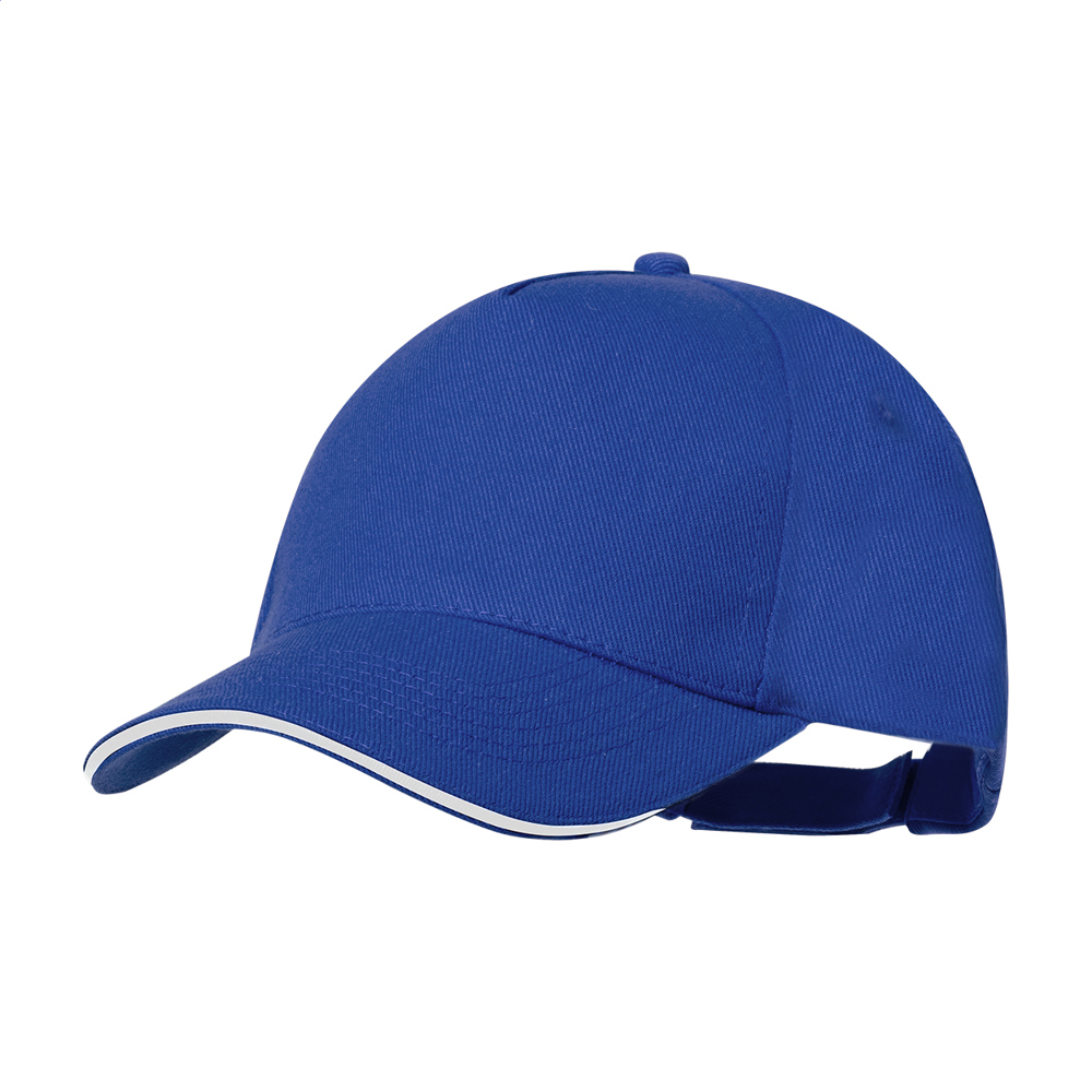 Aaron - RPET-baseball cap - blauw
