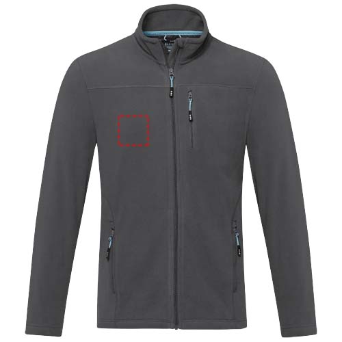 Amber GRS gerecycled heren fleece jas met volledige rits