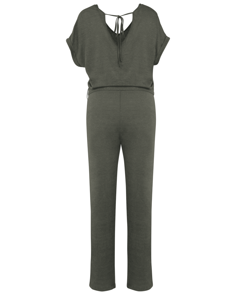 SP5004 - Tricot jumpsuit met korte mouwen voor dames in linnen