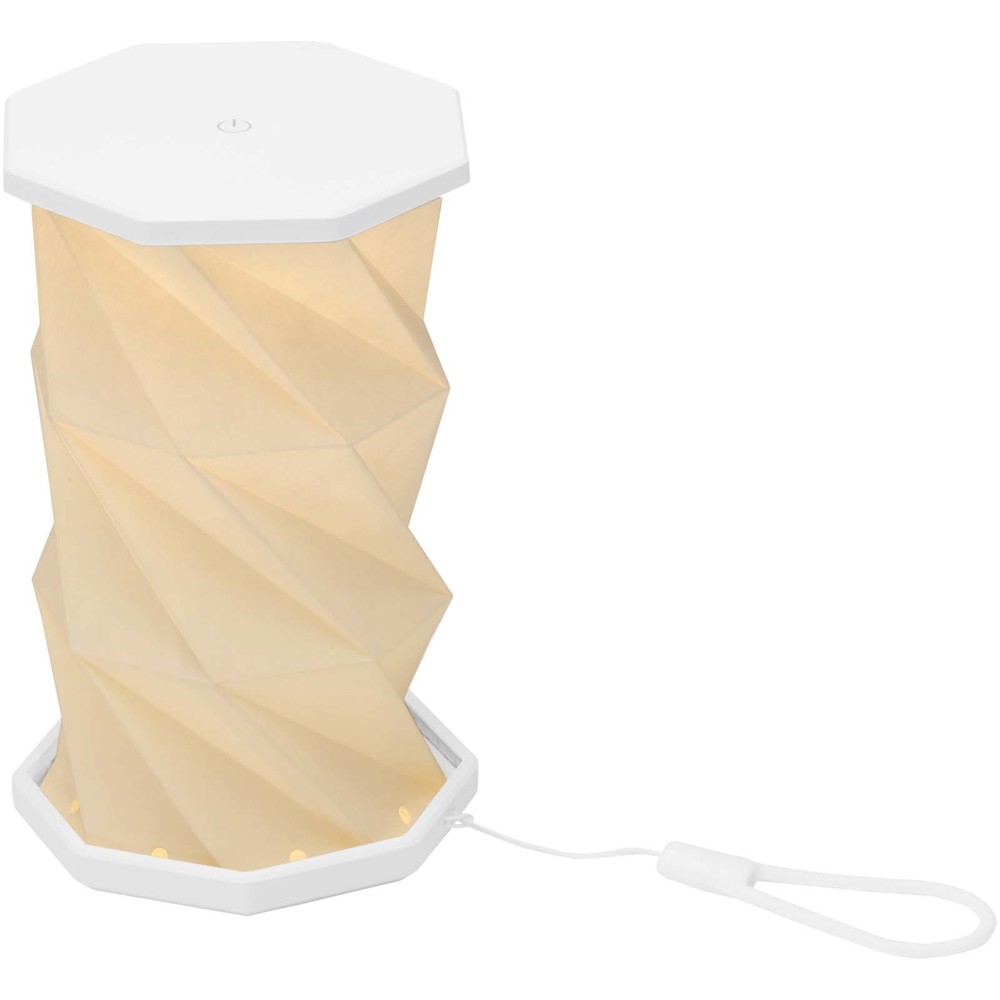 Celestia opvouwbare en dimbare tafellamp van gerecycled plastic - wit