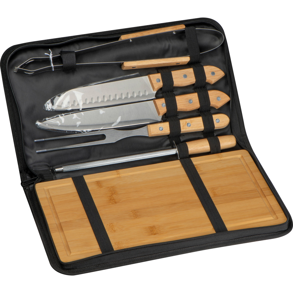 Barbeque set in etui met rits